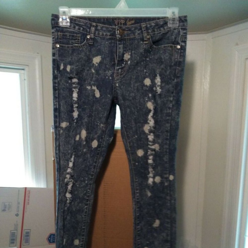 Ripped Spotted VIP Jeans Women's Size 11/12